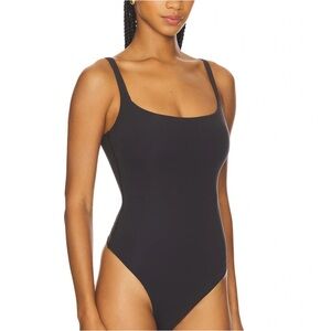 Skims Black Square Neck Bodysuit Size XXS/XS